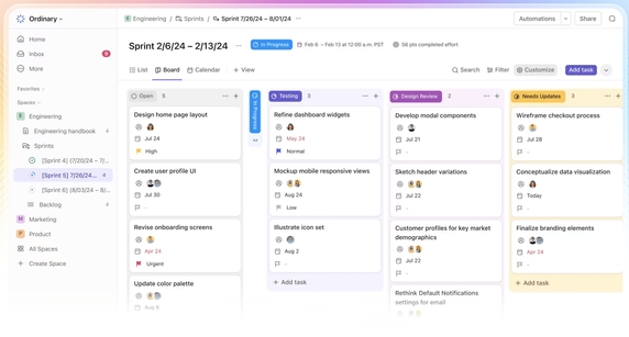 Рабочее пространство в ClickUp Рабочее пространство в ClickUp
