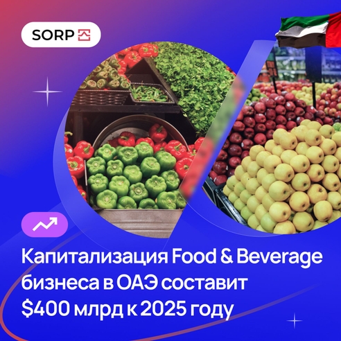 Капитализация Food & Beverage бизнеса в ОАЭ составит $400 млрд к 2025 году Капитализация Food & Beverage бизнеса в ОАЭ составит $400 млрд к 2025 году