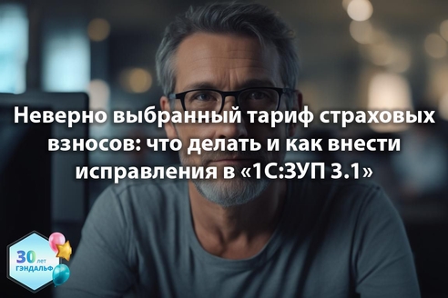 Неверно выбранный тариф страховых взносов: что делать и как внести исправления в "1С:Зарплата и управление кадрами 3.1" Неверно выбранный тариф страховых взносов: что делать и как внести исправления в "1С:Зарплата и управление кадрами 3.1"