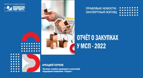 Отчет о закупках в течение 2022 года у субъектов МСП по Закону N 223-ФЗ