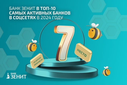 Банк ЗЕНИТ в топ-10 самых активных банков в соцсетях в 2024 году Банк ЗЕНИТ в топ-10 самых активных банков в соцсетях в 2024 году