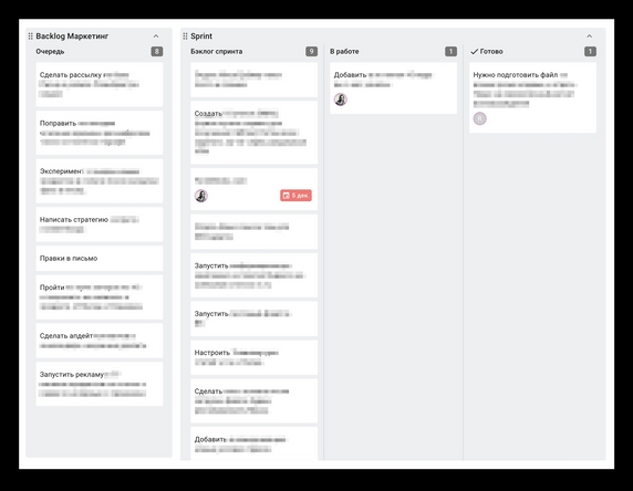 Бэклог и доска для работы с маркетинговыми задачами по проекту «Писец» Бэклог и доска для работы с маркетинговыми задачами по проекту «Писец»