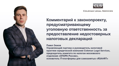Комментарий к законопроекту, предусматривающему уголовную ответственность за предоставление недостоверных налоговых деклараций Комментарий к законопроекту, предусматривающему уголовную ответственность за предоставление недостоверных налоговых деклараций