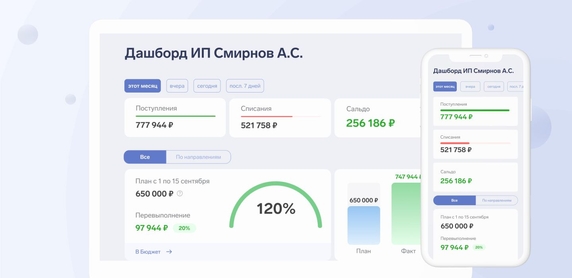 В Финтабло, помимо управленческих отчётов, есть дашборд с основными показателями бизнеса. Финдир или собственник с одного взгляда могут оценить выполнение оперативных планов по списаниям и поступлениям В Финтабло, помимо управленческих отчётов, есть дашборд с основными показателями бизнеса. Финдир или собственник с одного взгляда могут оценить выполнение оперативных планов по списаниям и поступлениям