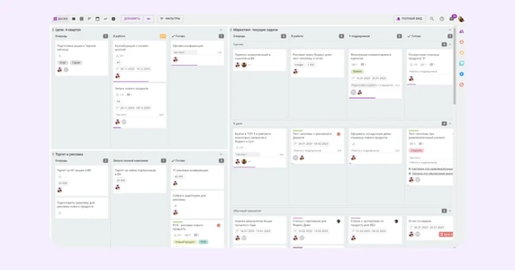 Пример того, как несколько досок размещены на одном пространстве. Сколько их будет и как их расположить — решать только вам. Пример того, как несколько досок размещены на одном пространстве. Сколько их будет и как их расположить — решать только вам.