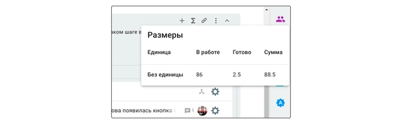 Размер всей истории. Размер всей истории.