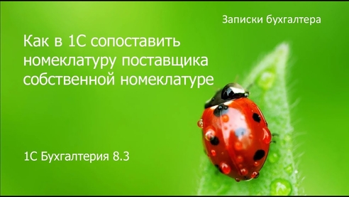 Как в 1С сопоставить номенклатуру поставщика собственной номенклатуре Как в 1С сопоставить номенклатуру поставщика собственной номенклатуре